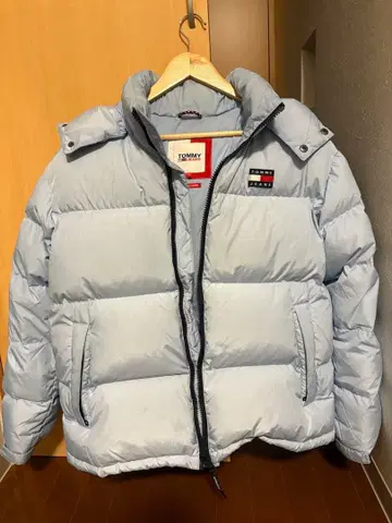 TOMMY JEANS 다운 퍼퍼 자켓 M 사이즈 라이트 블루