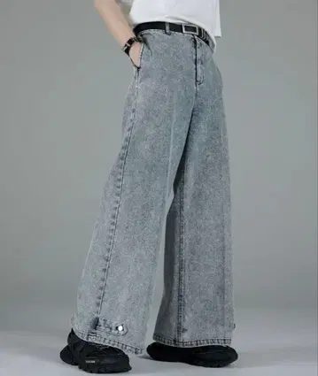 ADRER 엑스트라 퀄리티 와이드 플레어 팬츠 블루