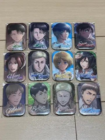 진격의 거인 캐릭터 캔뱃지 세트