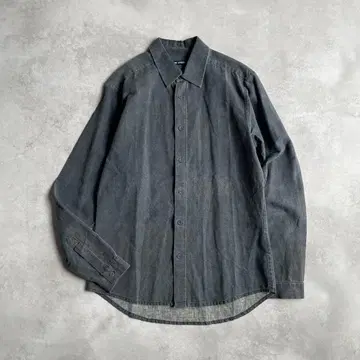 FRANK LEDER 긴팔 셔츠 흑먹색 코튼 린넨 프랭크 리더