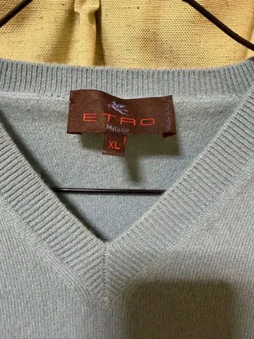 ETRO 라이트 블루 슬리브리스 스웨터 XL