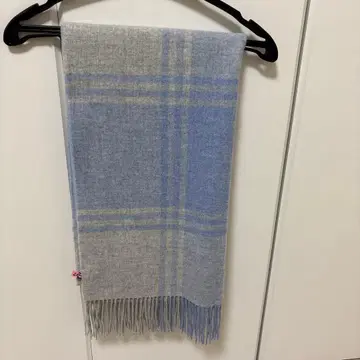 MACKINTOSH 체크 무늬 머플러 그레이/블루