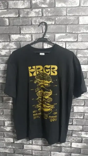 햄버거 보이즈 T셔츠 새상품급 L 사이즈 블랙 x 금