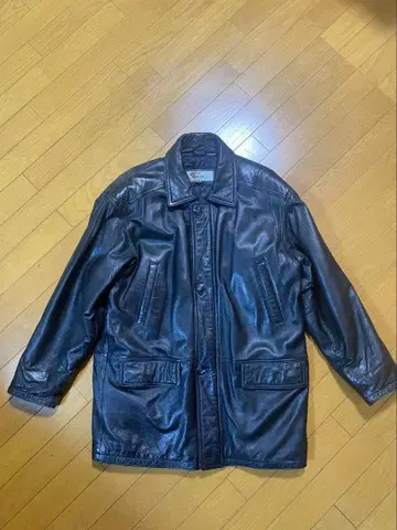 가죽 자켓 블랙 M 카 코트 천연 가죽 남성용