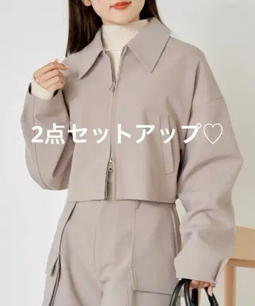 chico 숏 기장 프론트 지퍼 셔츠 자켓