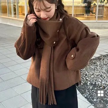 nugu 숏코트 브라운