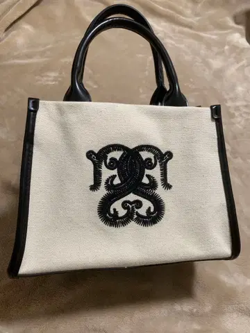 스나이델 캔버스 로고 토트 블랙