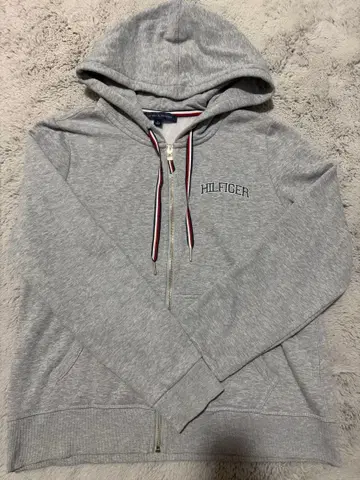 타미힐피거 집업 후드티 그레이