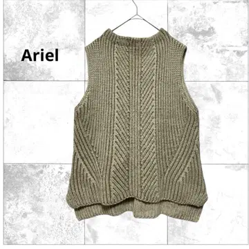 아리엘 보틀넥 니트 베스트 울 혼방 워셔블 상의 레이어드 심플