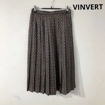 [ 새상품급 ] 원형 무늬 플레어 롱 스커트 올 패턴 오피스 캐주얼