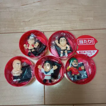 신일본 프로레슬링 피규어 5개 세트 WONDA 캔 커피 경품