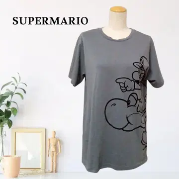 zC49 [ M ] SUPER MARIO 티셔츠 컷오프 링거넥