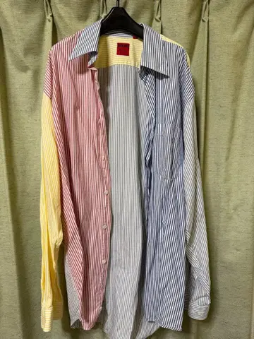 MOSCHINO 컬러풀 스트라이프 긴팔 셔츠