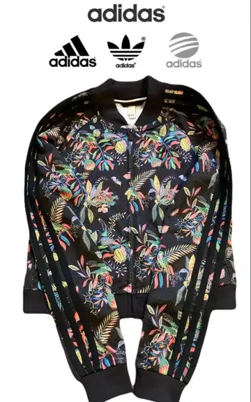 adidas neo 보타니컬 트랙 자켓 꽃무늬 자켓 짧은 기장