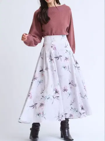 [새상품] 노엘라 섀도우 플라워 스커트 핑크 M 사이즈 NOELA