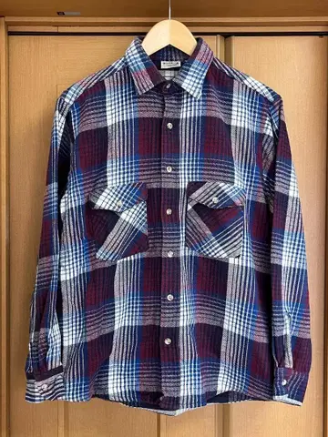 90s 배색 최고 파이브 브라더 빈티지 플란넬 셔츠