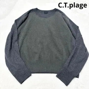 새상품급 C.T.plage 울 캐시미어 니트 래글런