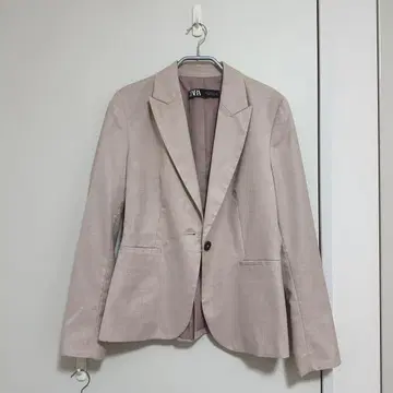 ZARA 싱글 테일러드 자켓 핑크 36