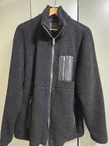 H&M 루즈핏 테디 자켓 L 블랙