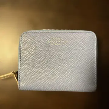 SMYTHSON 라이트 블루 코인 케이스