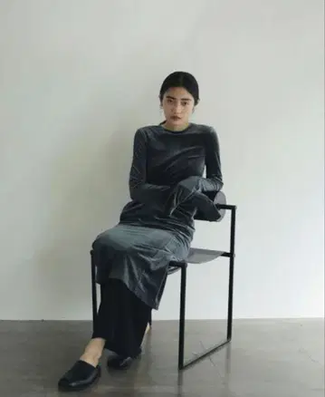 안누크 anuke 벨로아 메쉬 원피스 anuke Velour Mesh