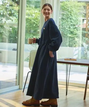 KELTY 별주 더블 로고 자수 허리 드로 코드 속기모 맨투맨 원피스