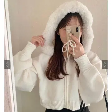 GRL 후드 퍼 니트 후드티 an1497