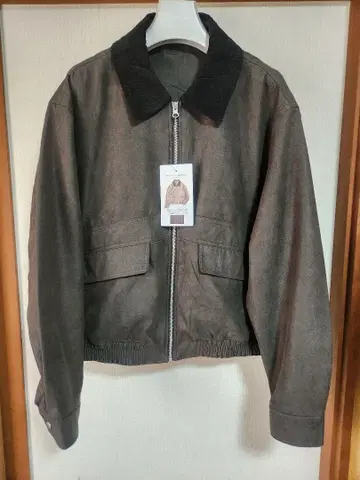 브라운 숏 기장 자켓