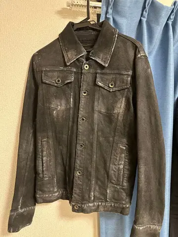 블랙 데님 자켓