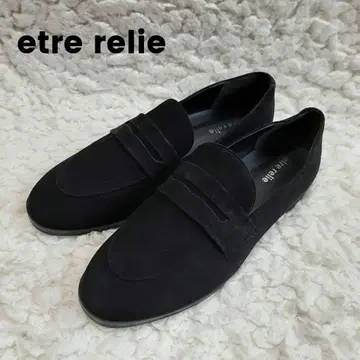 컨디션 최상 etre relie 펌프스 23.5 블랙 스웨이드 로퍼 38