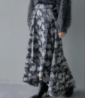 HARE 자카드 크로스 레이어드 스커트