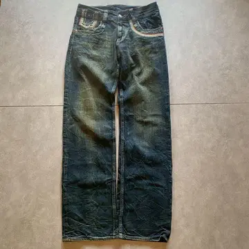 archive grunge fade denim pants y2k