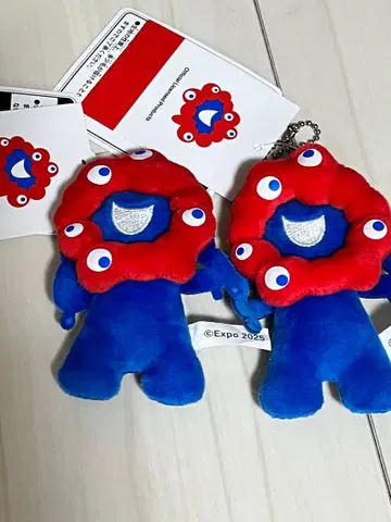 박람회 EXPO2025 미야쿠미야쿠 쁘띠 마스코트 키체인 2개