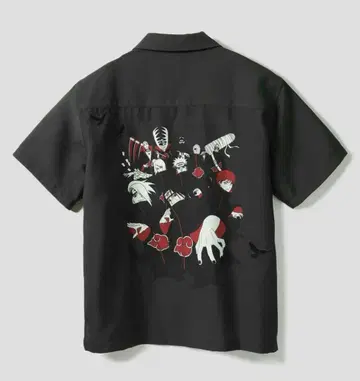 NARUTO graniph '아카츠키' 빅 실루엣 오픈 카라 셔츠