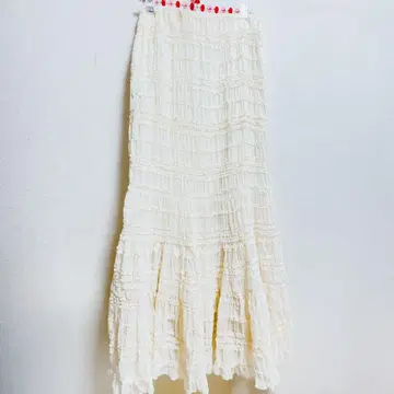 coco deal 티어드 머메이드 스커트 화이트 화이트 아이보리