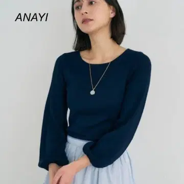 ANAYI 아나이 울 실크 리브 풀오버 니트 스웨터