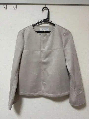 로페 피크닉 노카라 자켓 36 베이지