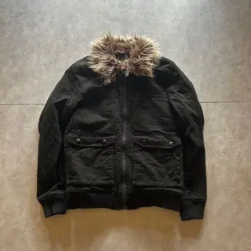 archive grunge fur jacket y2k black