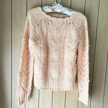 프랑슈리페 무늬뜨기 니트 핑크