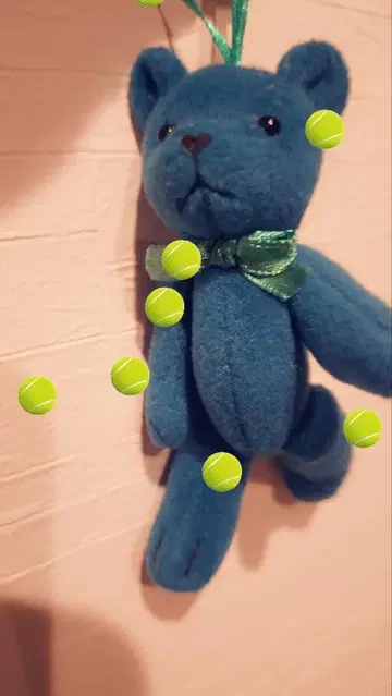 파란 곰 봉제 인형