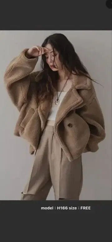 [ 미사용 새상품 ] rectangle 테디베어 숏코트