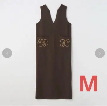 시마무라 yumi 오버롤 스커트 브라운 M