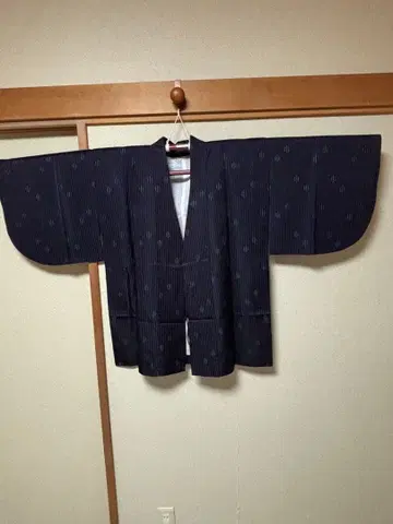 네이비 스트라이프 겉옷, 반코트