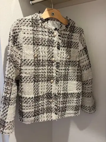 [ 즉일 ] [ 초비품 ] index 체크 트위드 코트