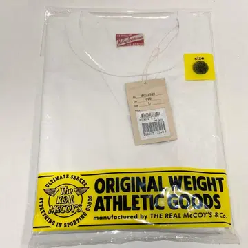 리얼맥코이 남성용 화이트 T셔츠 L 사이즈 [새상품]