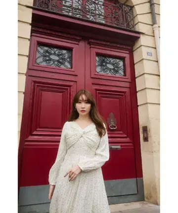 herlipto Moon Glow Dot Pleated Dress