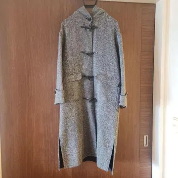 다마 컬렉션 헤링본 무늬 더플 코트 M~L