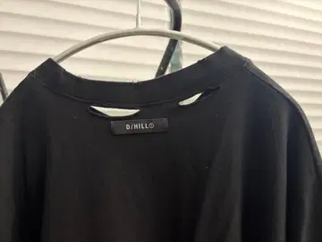 D/HILL 블랙 오버 사이즈 T셔츠