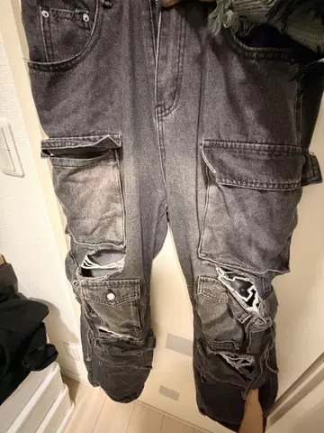 [ ARURE ] 데미지 카고 팬츠