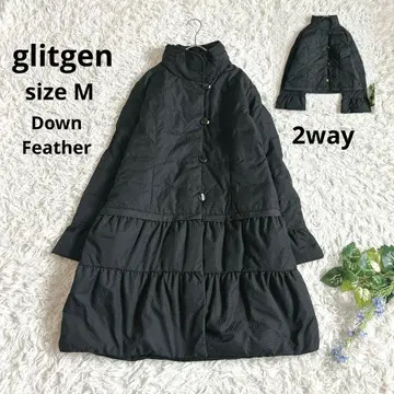 새상품급 glitgen 그리츠 다운 코트 2way 티어드 격자